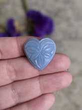 Load image into Gallery viewer, Angelite Carved Heart Cabochon
