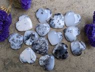 Dendritic Opal Heart Cabochons