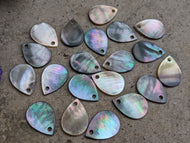 Black Lip Mother of Pearl Drilled Teardrops