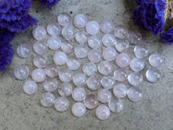 Rose Quartz Cabochons - 8mm Round