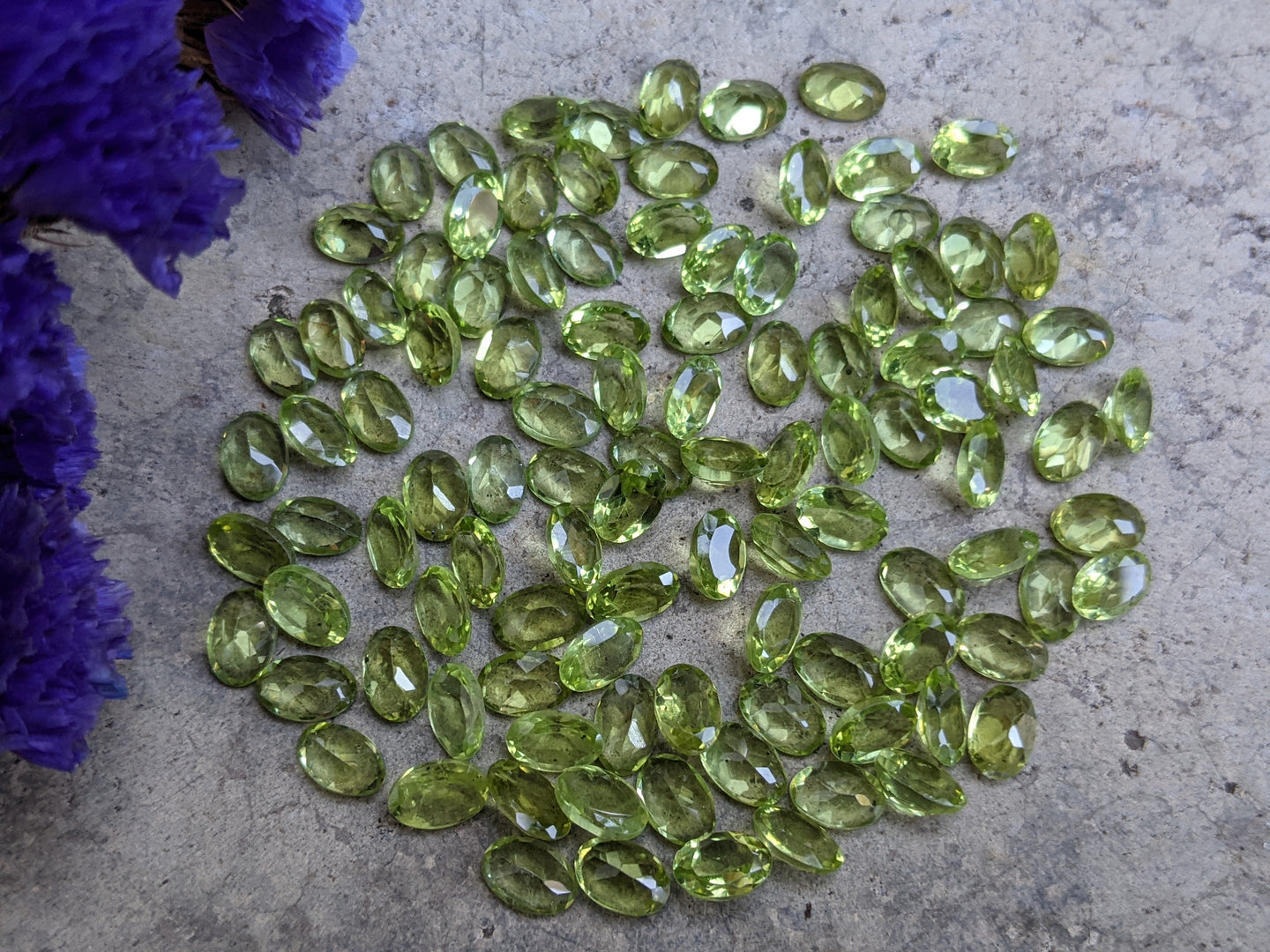 Peridot Oval Facets - 4x6mm