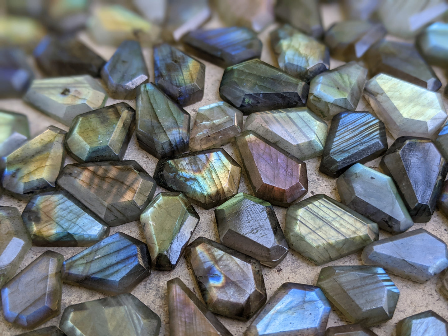 Labradorite Coffin Cabochons - Small