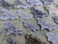 Amethyst and Quartz Druzy Bat Cabochons