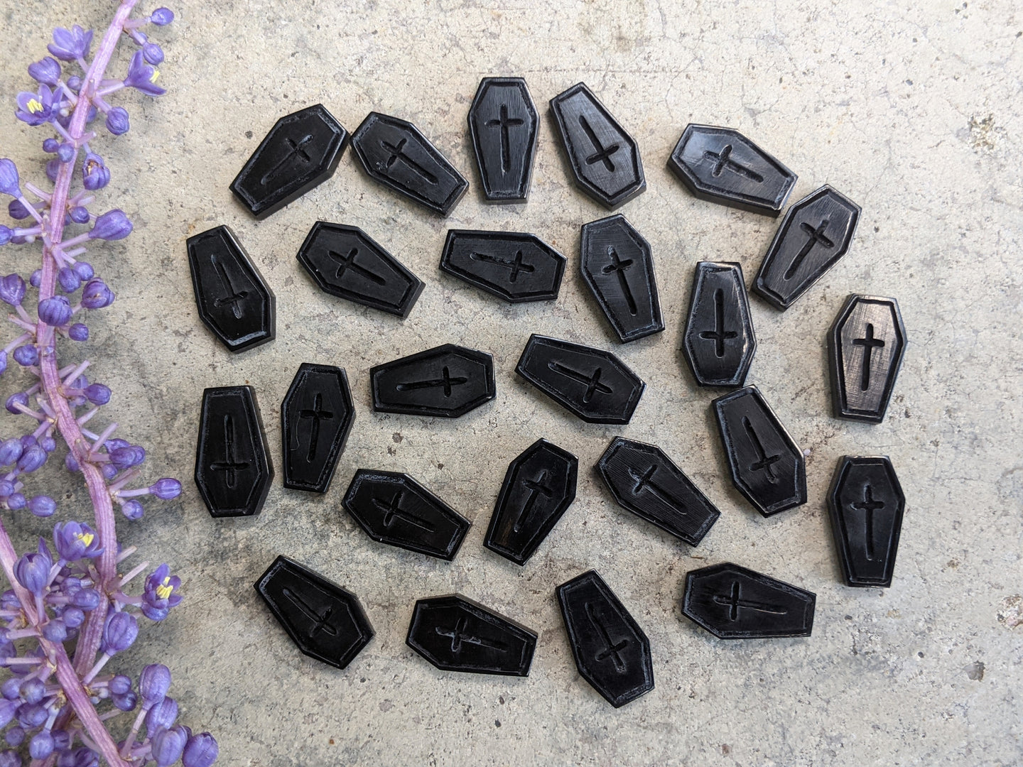 Black Horn Coffins - Mini Carved Cross