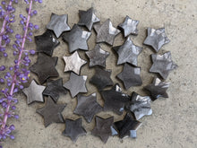 Load image into Gallery viewer, Silver Sheen Obsidian Star Cabochons
