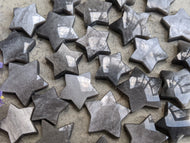 Silver Sheen Obsidian Star Cabochons