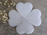 Selenite Heart Plates - Small