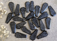 Silver Sheen Obsidian Carved Coffins