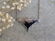 Handmade Fossilized Palm Root Bat Pendant