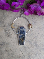 Handmade Dendritic Opal Coffin Pendant