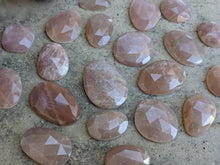 Load image into Gallery viewer, Peach Moonstone Rose Cut Cabochons
