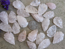 Load image into Gallery viewer, Rose Quartz Knapped Arrowheads
