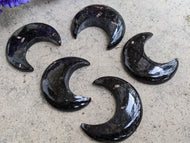 Nuumite Crescent Moon Cabochons