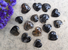 Load image into Gallery viewer, Tourmalinated Quartz Heart Cabochons
