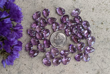 Load image into Gallery viewer, Amethyst Rose Cut Teardrops - 7x10mm
