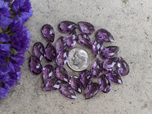 Load image into Gallery viewer, Amethyst Rose Cut Teardrops - 8x14mm
