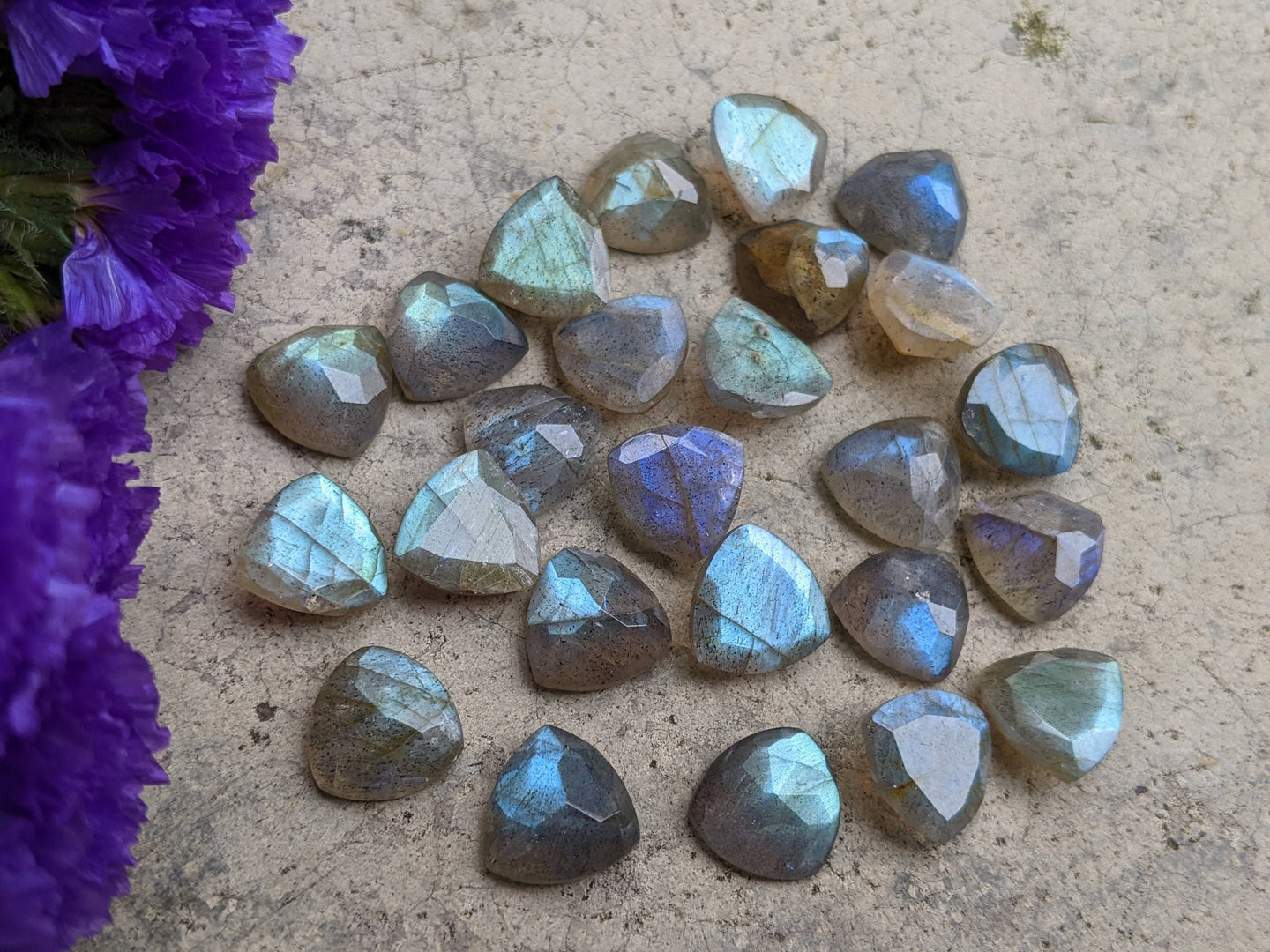 Labradorite Trillion Facets - 10mm