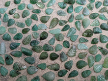 Load image into Gallery viewer, Emerald Carved Leaf Cabochons
