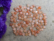 Peach Moonstone Trillion Cabochons - 6mm