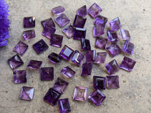 Load image into Gallery viewer, Amethyst Square Facets - 6mm
