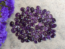 Load image into Gallery viewer, Amethyst Rose Cut Oval Cabochons - 8x10mm
