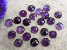 Load image into Gallery viewer, Amethyst Rose Cut Cabochons - 9mm Round
