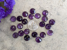 Load image into Gallery viewer, Amethyst Round Rose Cut Cabochons - 9mm
