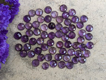 Load image into Gallery viewer, Amethyst Rose Cut Cabochons - 7mm Round
