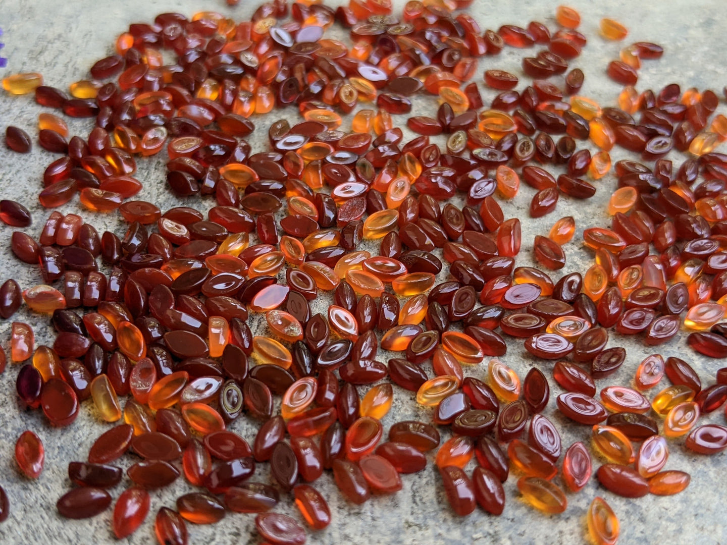 Carnelian Marquise Cabochons - 2.5x5mm