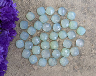 Chalcedony Rose Cut Cushion (Square) Cabochons - 9mm