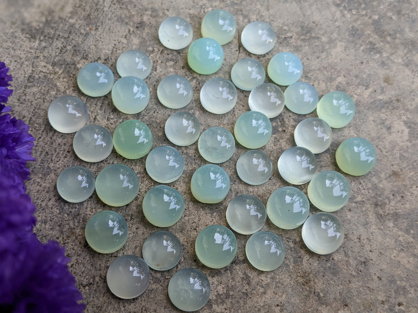Chalcedony Round Cabochons - 8mm
