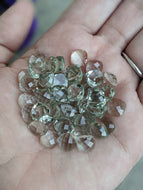 Prasiolite (Green Amethyst) Rose Cut Cushion Cabochons - 8mm