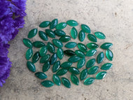 Green Onyx Marquise Cabochons - 5x10mm