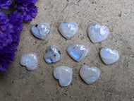 Moonstone Heart Cabochons