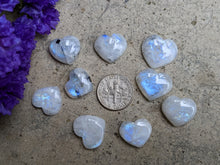 Load image into Gallery viewer, Moonstone Heart Cabochons
