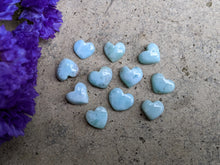 Load image into Gallery viewer, Larimar Heart Cabochons - Small
