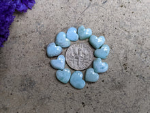 Load image into Gallery viewer, Larimar Heart Cabochons - Small
