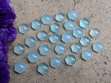 Load image into Gallery viewer, Aqua Chalcedony Hexagon Cabochons - 8mm
