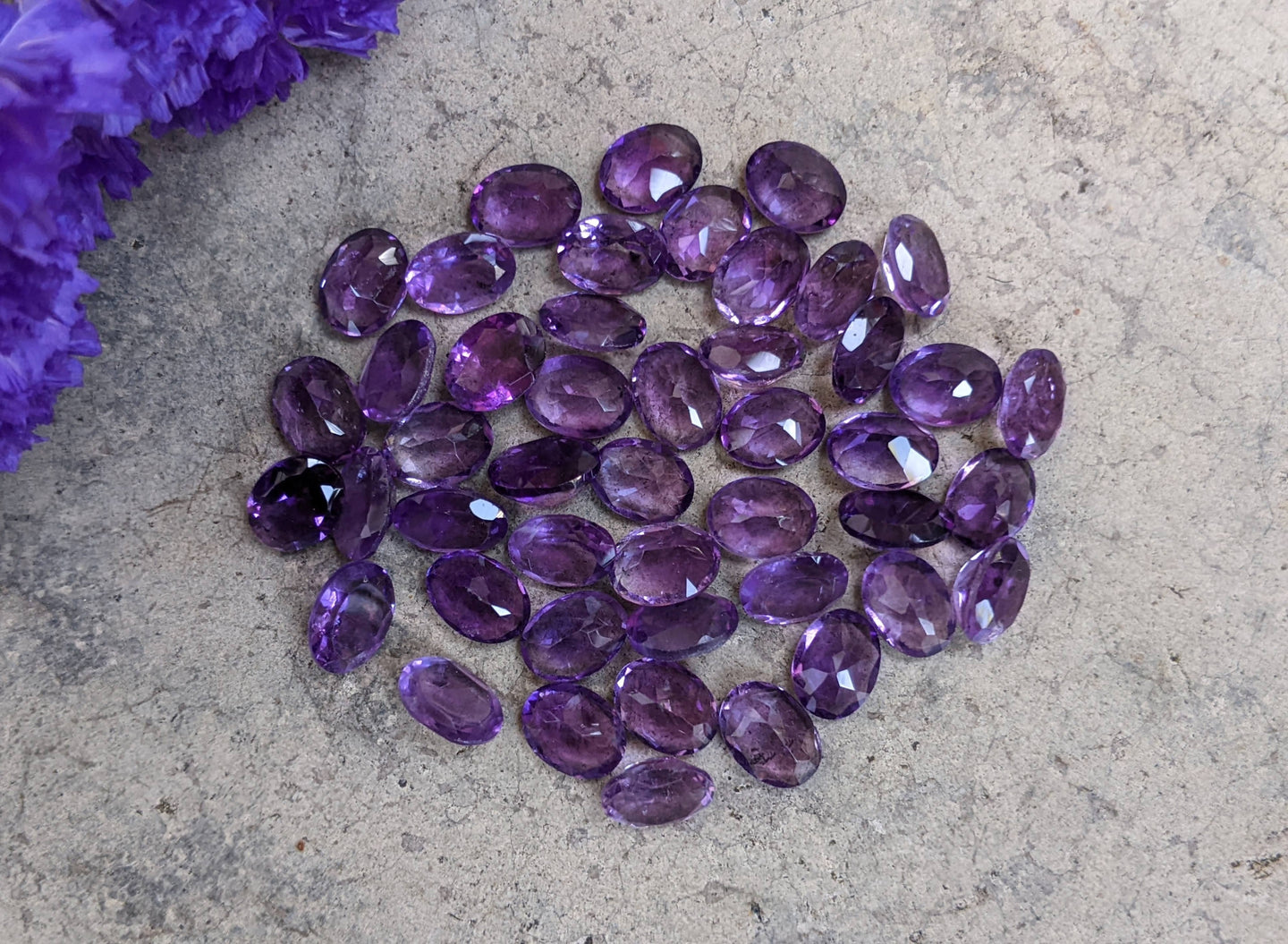 Amethyst Oval Facets - 6x8mm