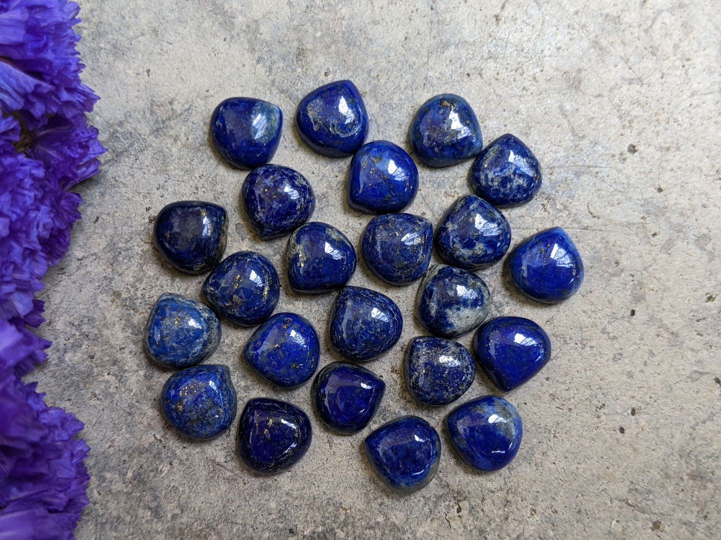 Lapis Lazuli Teardrop Cabochons - 10mm