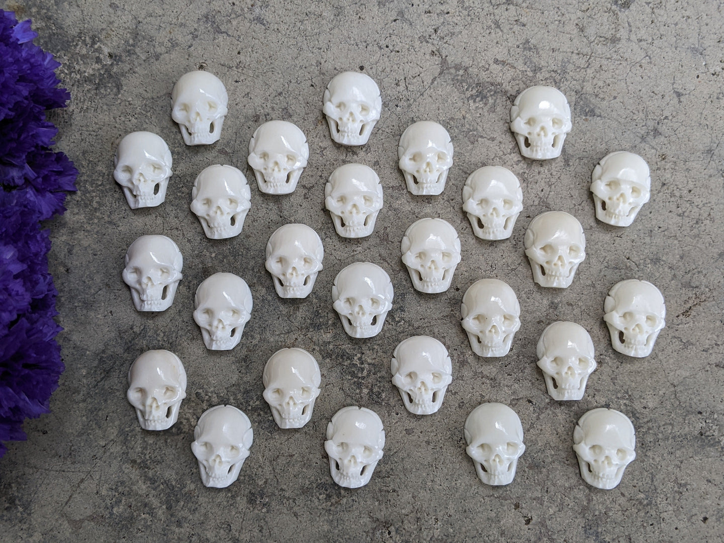 Bone Skull Cabochons - Mini
