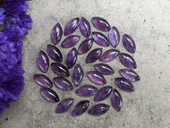 Amethyst Marquise Cabochons - 7x14mm