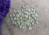Prehnite Rose Cut Cushions (Squares) - 6mm