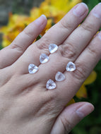 Rose Quartz Trillion Facets - 8mm