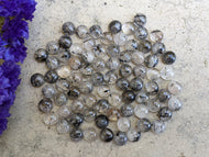 Tourmalinated Quartz Round Cabochons - 8mm