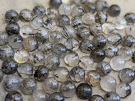Tourmalinated Quartz Round Cabochons - 10mm