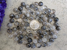 Load image into Gallery viewer, Tourmalinated Quartz Round Cabochons - 8mm
