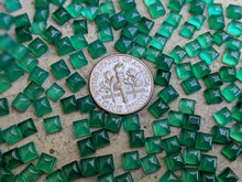 Load image into Gallery viewer, Green Onyx Square Cabochons - 4mm
