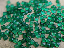 Load image into Gallery viewer, Green Onyx Square Cabochons - 4mm
