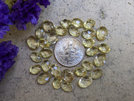 Lemon Quartz Rose Cut Ovals